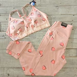 PINK ULTIMATE High Waist 7/8 Ankle Leggings (small) and Sports bra (medium)